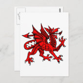 Welsh Dragon Postkarte (Vorne/Hinten)