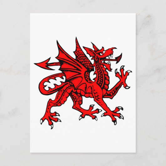 Welsh Dragon Postkarte (Vorderseite)