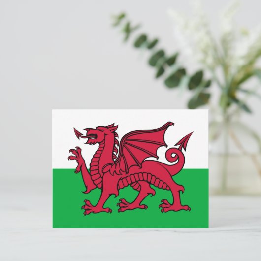 Welsh Dragon Postkarte (Stehend Vorderseite)