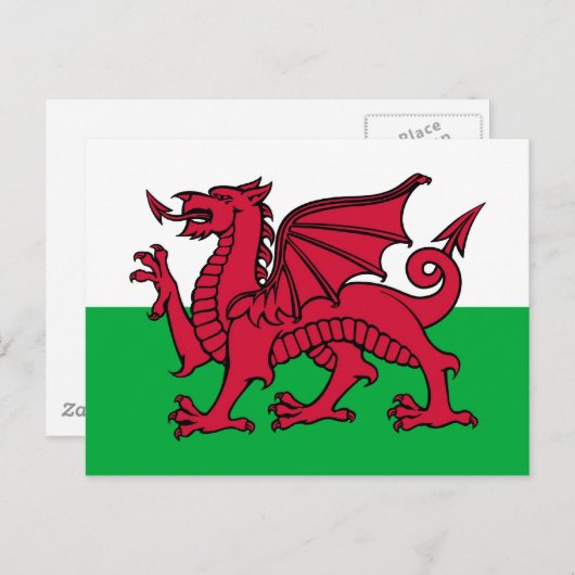 Welsh Dragon Postkarte (Vorne/Hinten)
