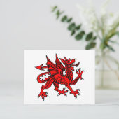 Welsh Dragon Postkarte (Stehend Vorderseite)