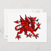 Welsh Dragon Postkarte (Vorne/Hinten)