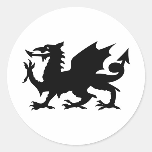 Welsh Dragon Runder Aufkleber (Vorderseite)