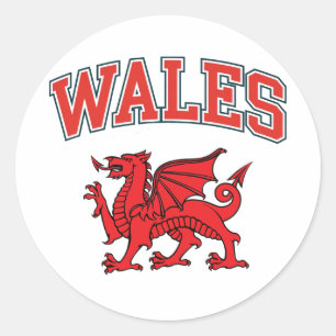 Welsh Dragon Runder Aufkleber