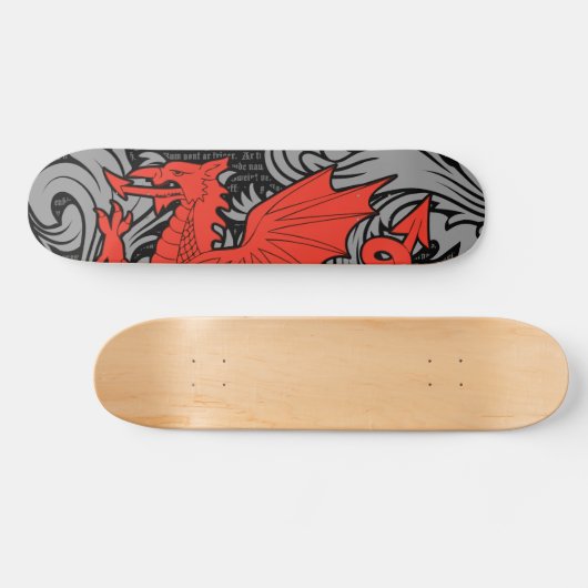Welsh Dragon Skateboard Deck (Horizontal)