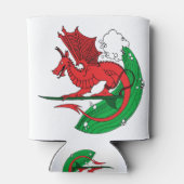Welsh Dragon Surfing Dosenkühler (Rückseite)