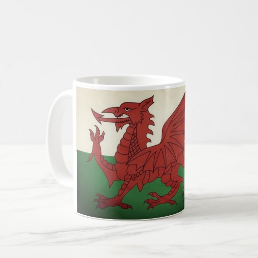 Welsh Dragon Tasse (Vorderseite Links)