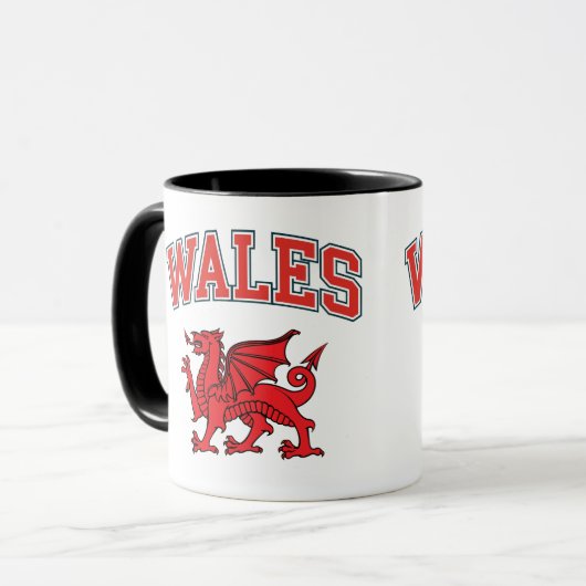 Welsh Dragon Tasse (Vorderseite Links)