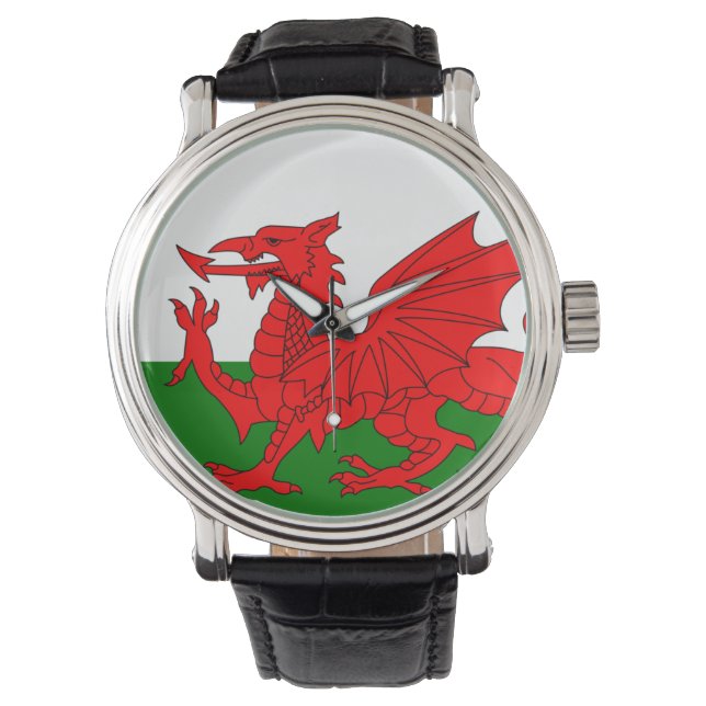 Welsh Dragon "The Red Dragon" Armbanduhr (Vorderseite)