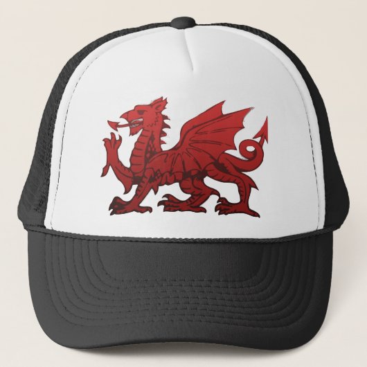 Welsh Dragon Truckerkappe (Vorderseite)