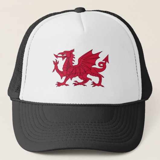 Welsh Dragon Truckerkappe (Vorderseite)