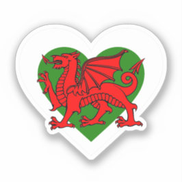 Welsh Dragon / Wales Flag Heftsticker Aufkleber