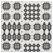 Welsh Faux Tapestry Black and White Pattern Fabric Stoff (Nahaufnahme)