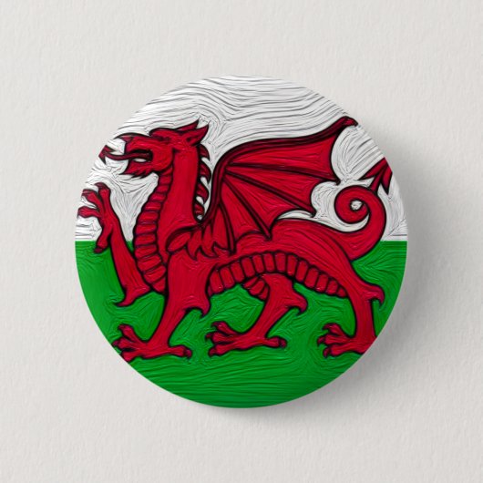 Welsh Flag Abzeichen Button (Vorderseite)