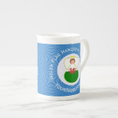 Welsh Flag Angel Hanukkah Porzellantasse (Vorderseite Rechts)