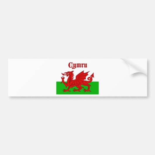 Welsh Flag Cymru Autoaufkleber (Vorne)