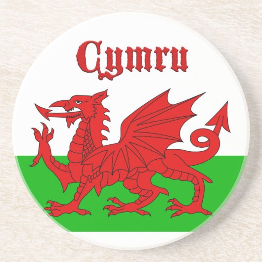 Welsh Flag Cymru Getränkeuntersetzer (Vorne)