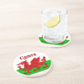 Welsh Flag Cymru Getränkeuntersetzer (Seite)