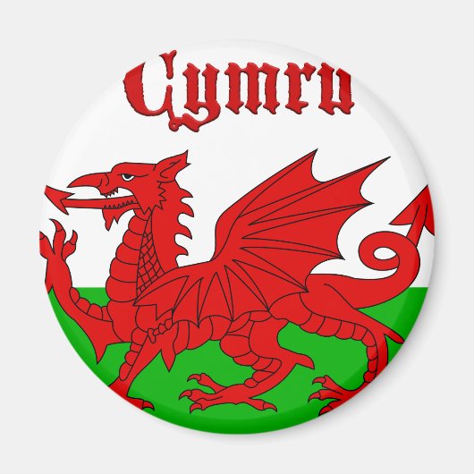 Welsh Flag Cymru Magnet (Vorne)