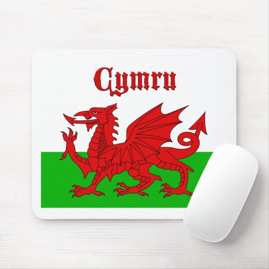 Welsh Flag Cymru Mousepad (Mit Mouse)