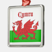 Welsh Flag Cymru Ornament Aus Metall (Links)
