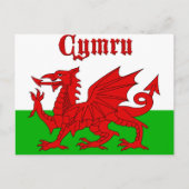 Welsh Flag Cymru Postkarte (Vorderseite)