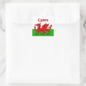Welsh Flag Cymru Quadratischer Aufkleber (Tasche)