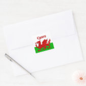 Welsh Flag Cymru Quadratischer Aufkleber (Umschlag)
