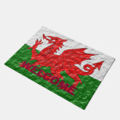 Welsh Flag Design Fußmatte (Schrägansicht)
