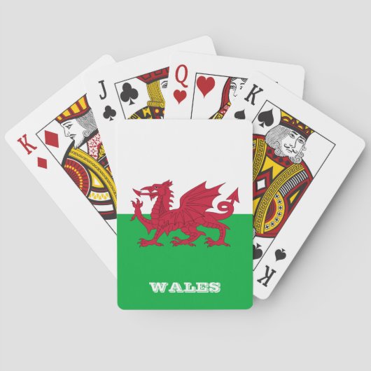 Welsh Flag Games, Wales Playing Cards Spielkarten (Rückseite)