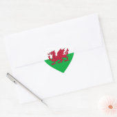 Welsh Flag Heftsticker Herz-Aufkleber (Umschlag)