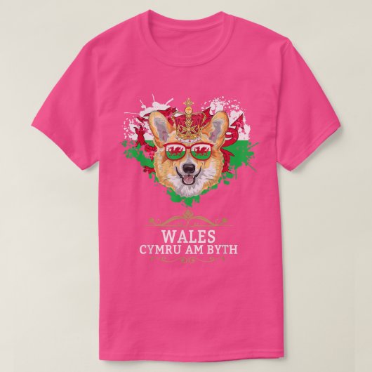 Welsh Flag Idee für Kinder & Walisische Tiere mit T-Shirt (Design vorne)