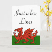 Welsh Flag Karte (Gelbe Blume)