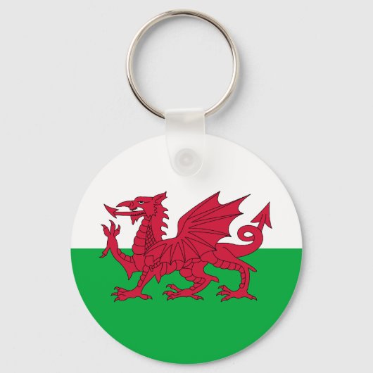 Welsh Flag Key Chain Schlüsselanhänger (Vorderseite)