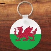 Welsh Flag Key Chain Schlüsselanhänger (Vorderseite)