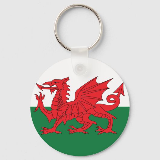 Welsh Flag Keyring Schlüsselanhänger (Vorderseite)