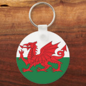 Welsh Flag Keyring Schlüsselanhänger (Vorderseite)