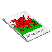 Welsh Flag Notizblock (Rechte Seite)