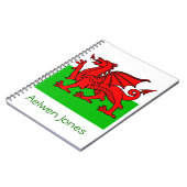 Welsh Flag Notizblock (Linke Seite)