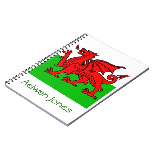 Welsh Flag Notizblock (Linke Seite)