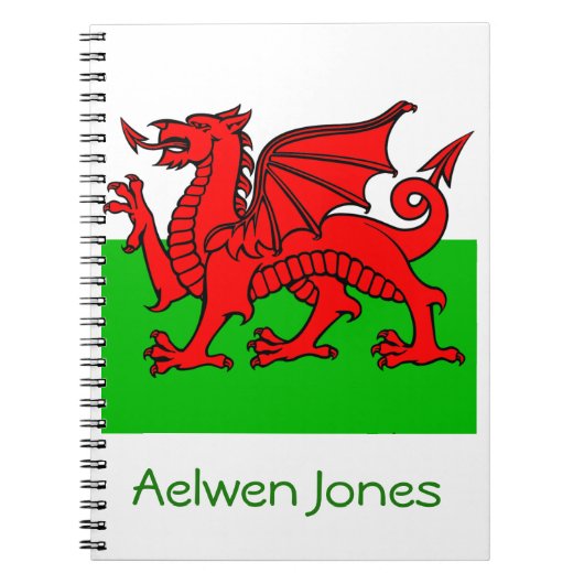 Welsh Flag Notizblock (Vorderseite)