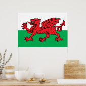 Welsh Flag Poster (Küche)
