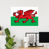 Welsh Flag Poster (Heimbüro)
