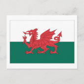 Welsh Flag Postkarte (Vorderseite)
