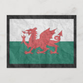 Welsh Flag Postkarte (Vorderseite)