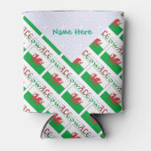 Welsh Flag Tiled Personalized  Dosenkühler (Vorderseite)