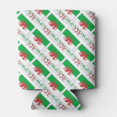 Welsh Flag Tiled Personalized  Dosenkühler (Rückseite)