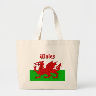 Welsh Flag Wales Jumbo Stoffbeutel