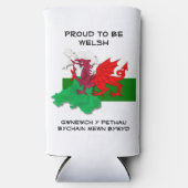 Welsh FLAG WALES Red Dragon St David Quote Selters Dosenkühler (Vorderseite)