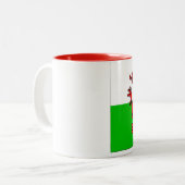 Welsh Flag Zweifarbige Tasse (Vorderseite Links)